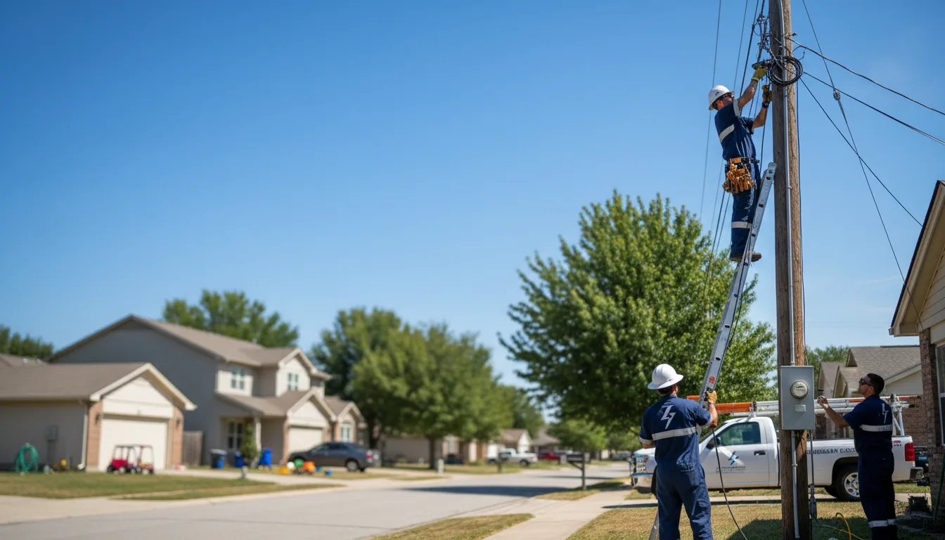 Residential electrician providing installation services in Leopolis, WI